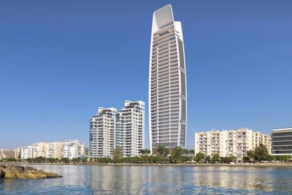 tower City City Limassol seafront Marina